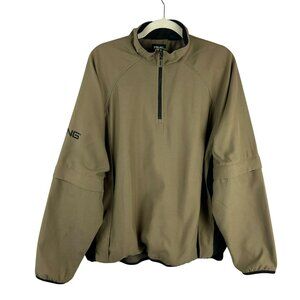 Ping Golf Convertible Windshirt Jacket Men Medium Brown Zip Off Sleeves Pullover